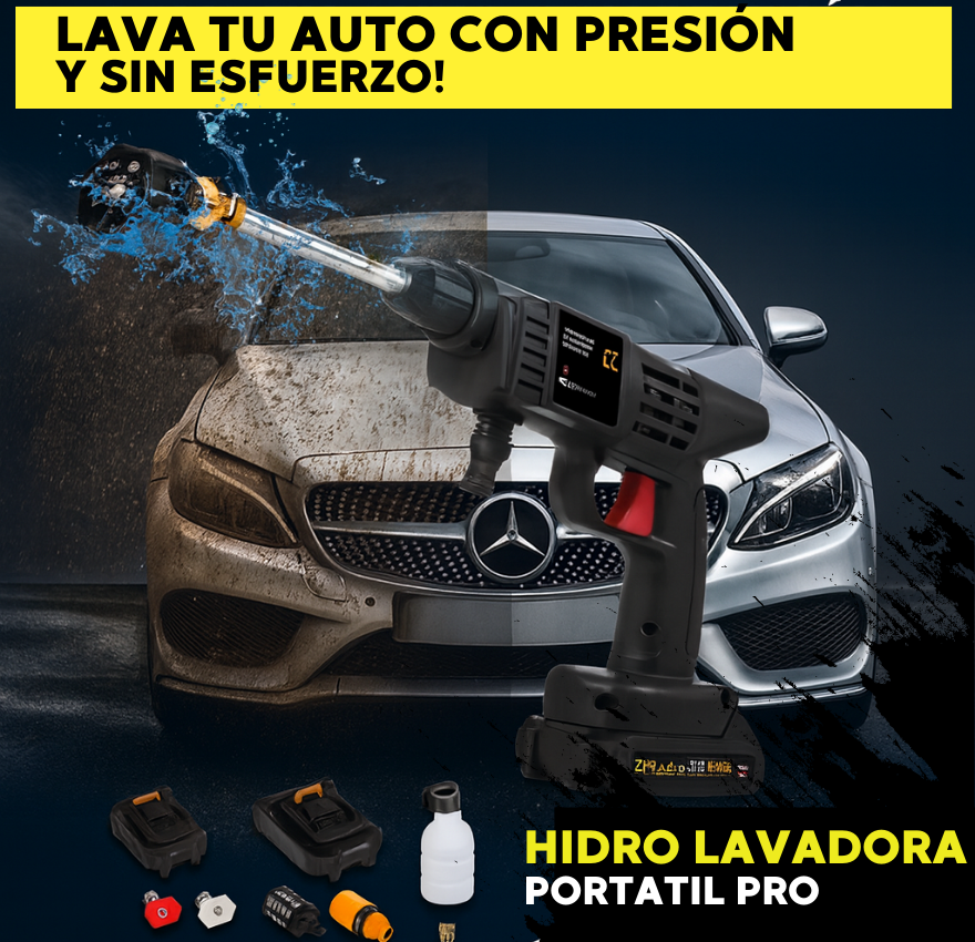 Hidro Lavadora Portatil Pro| 🎁 Incluye 2 Baterias de Regalo